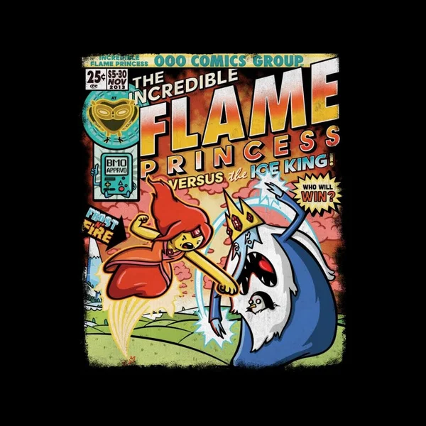 (3-4 Years) The Incredible Frost and Fire Adventure Time Kid's Varsity Jacket