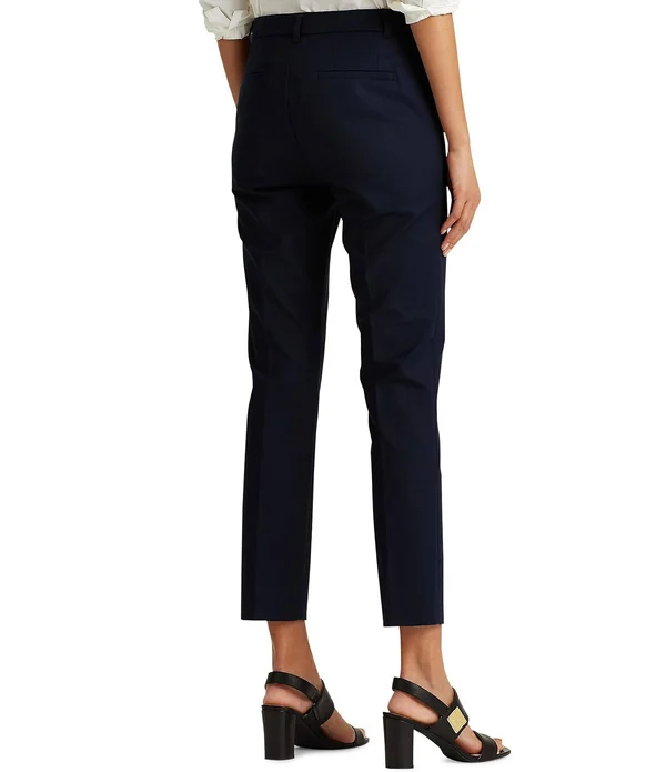Lauren Ralph Lauren Stretch Cotton Blend Pants Polo Black, 28, 12