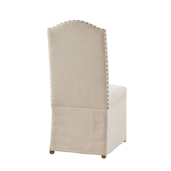 Madison Park Foster High Back Dining Chairs with Skirts - Set of 2 - Beige