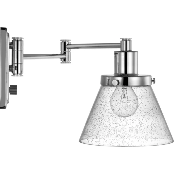Progress Lighting Hinton Collection Polished Nickel Swing Arm Wall Light (P710084-104)