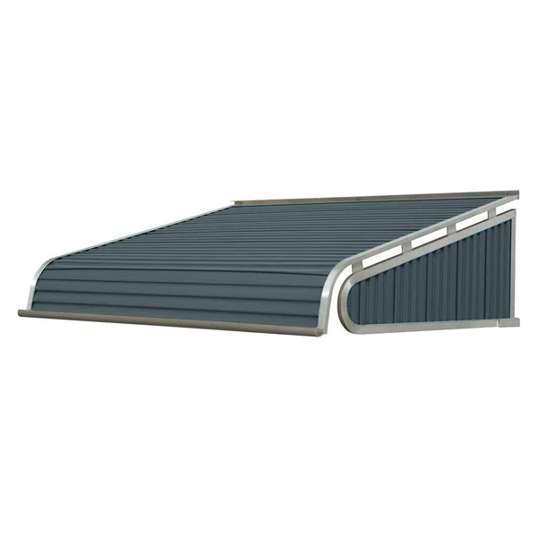 NuImage Awnings 1500 72-in Wide x 36-in Projection Slate Blue Solid Fixed Door Awning, K150607237