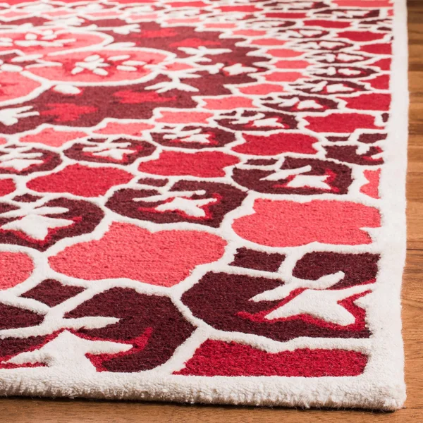 Safavieh 5& x 8& Bellagio BLG610K Red Ivory Rug