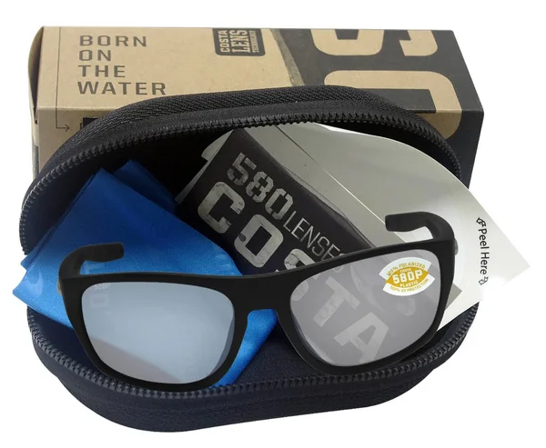 Costa Del Mar Tico 580P Polarized Sunglasses - Matte Black/Gray Silver Mirror