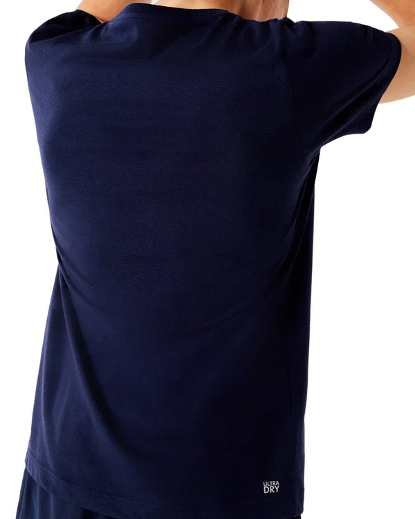 Lacoste Men Sport 3D Print Crocodile Jersey T-Shirt Blue XXL