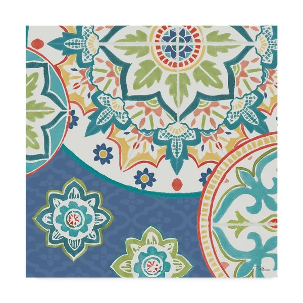 Trademark Fine Art 'Colorful Journey II Blue' Canvas Art by Pela Studio - Size: 18 x 18