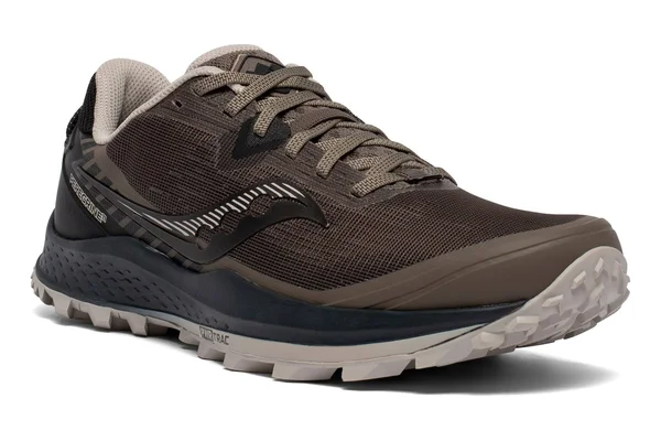Men's Saucony Peregrine 11 Wide Gravel|Black, Size 7W