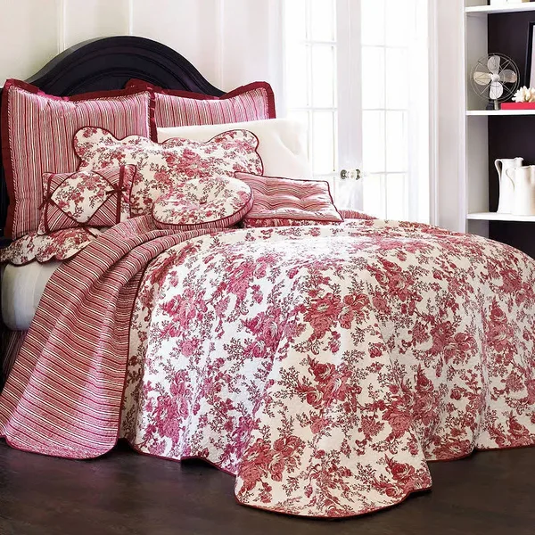 Toile Garden Bedspread - Multiple Colors