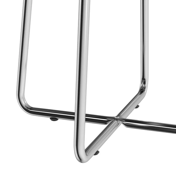 Hillsdale Furniture Regan Metal Vanity Stool, Chrome with Gray Velvet