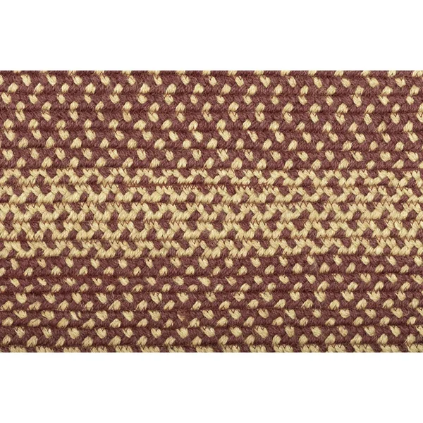VHC Brands Burgundy Tan Jute Rug