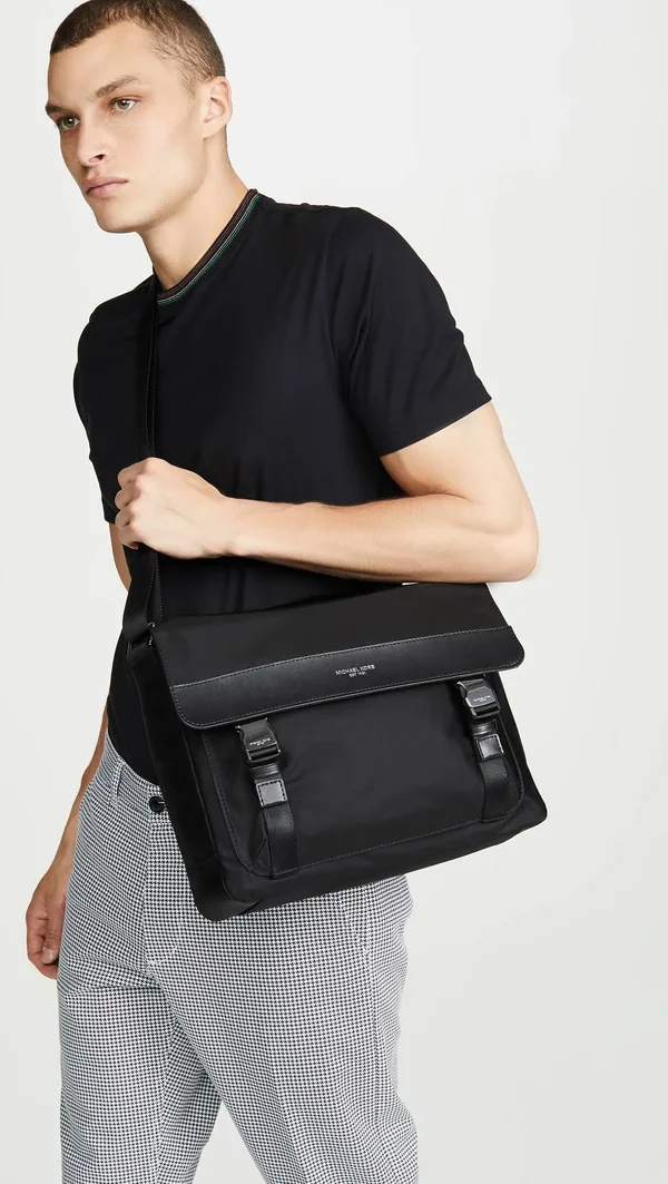 Michael Kors Kent Nylon Messenger Bag - Black