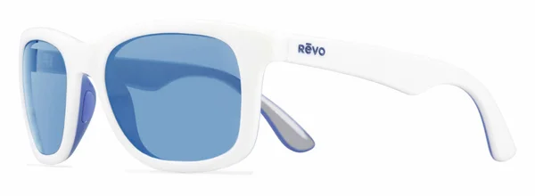 Revo Huddie Polarized Sunglasses, White/Blue, RE1000