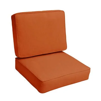 Outdoor Sunbrella Cushion Beachcrest Home Fabric: Canvas Rust - Size: 5x22 H x 23.5x22 W x 23x22 D