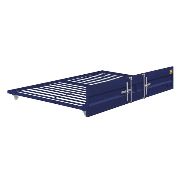 Bowery Hill Industrial Contemporary Twin Trundle in Blue