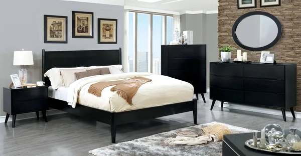 Furniture of America Lennart II Black Full Bed