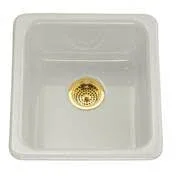 KOHLER K-6584-95 Iron/Tones 17 In. x 18-3/4 In. Top-Mount/Undermount Single Bowl Kitchen Sink, Ice Grey