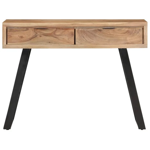 Console Table 39.4x22x13.8x22x29.9x22 Solid Acacia Wood with Live Edges