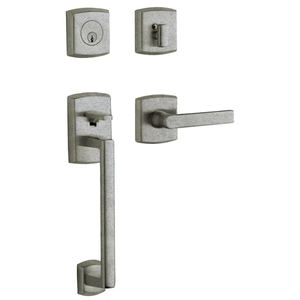 Baldwin 85386.RENT Right Handed Soho Sectional Single Cylinder Handleset Distressed Antique Nickel