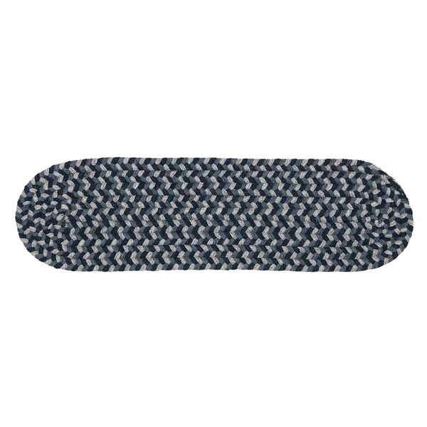 Colonial Mills Boston Common Braided Rug Capeside Blue - Size: 2 x 5 ft.