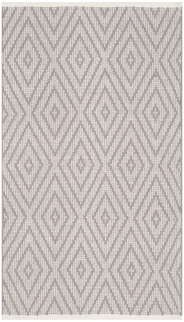 Safavieh Montauk MTK811A 6&0x22 x 6&0x22 Square Grey, Ivory Area Rug