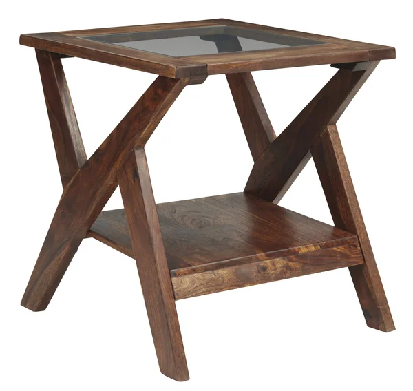 Signature Design by Ashley Charzine Warm Brown Rectangular End Table