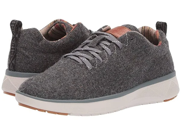 Pendleton Wool Women's Lace-Up Water-Resistant Wool Sneaker Gray Heather - 10.5 Medium