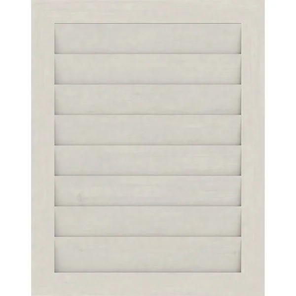 Ekena Millwork GVWVE20X1602SDPPI 20x22W x 16x22H Vertical Gable Vent (25x22W x 21x22H Frame Size): Primed, Non-Functional, Smoot