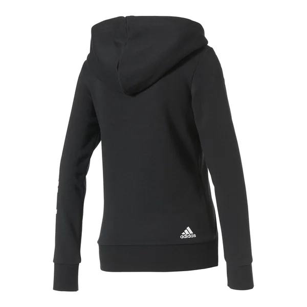 Women's adidas Essential Linear Logo Fz Hoodie - Size: Small, Black