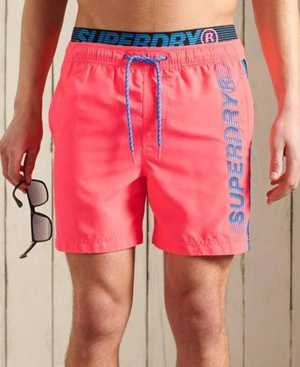 Superdry State Volley Swim Shorts - Red - Boardshorts