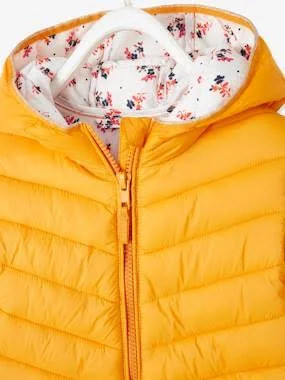 Lightweight Jacket with Hood - for Girls Mustard