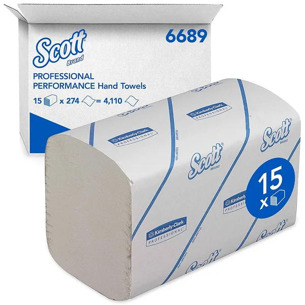Scott Performance Hand Towels 210x215mm 274 Towels per Sleeve Ref 6689 [Pack 15 Sleeves]