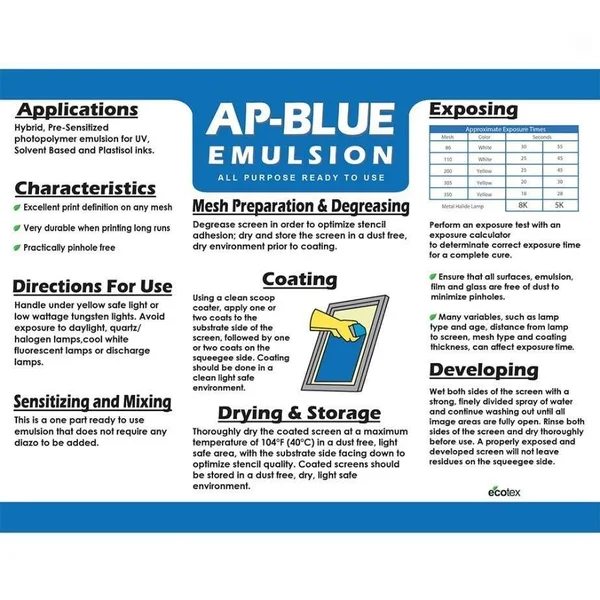 Ecotex All Purpose Blue Emulsion Quart - 32oz