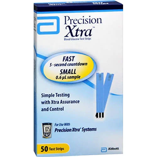 Precision Xtra Test Strips, Blood Glucose - 50 test strips