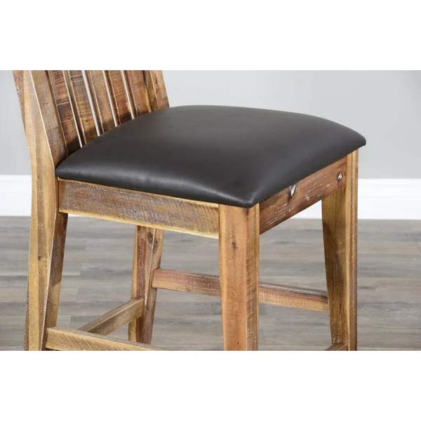Sunny Designs 24x22H Slatback Barstool with Cushion Seat 1450RA-24