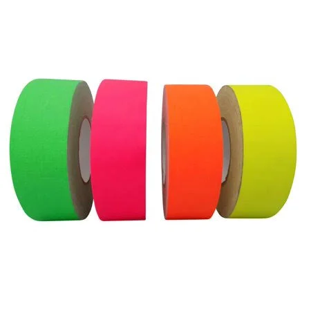 T R U Cgt-665c Fluorescent Orange Premium Grade Gaffers Stage Tape Matte Cloth with Rubber Adhesive 2 in x 60 Yards Length 12mil