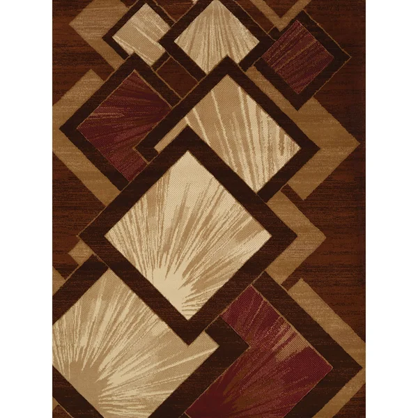 Westfield Home Gallery Tayah Multicolored Polypropylene Runner Rug, Color: Brown/Beige/Size: 1&11 x 7&6