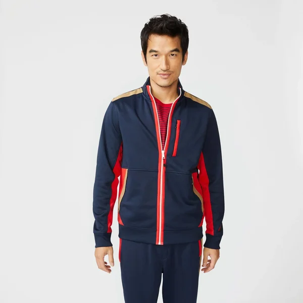 Nautica Men's Colorblock Full-Zip Sweatshirt Navy, L