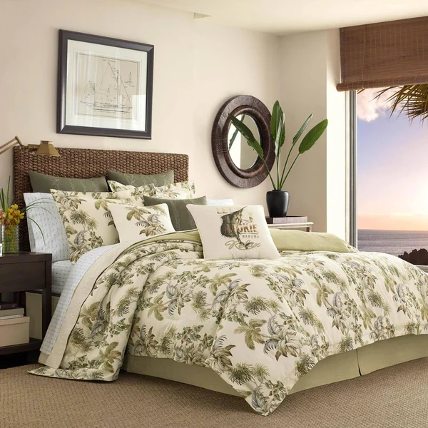 Tommy Bahama Nador California King Comforter Set - Ivory