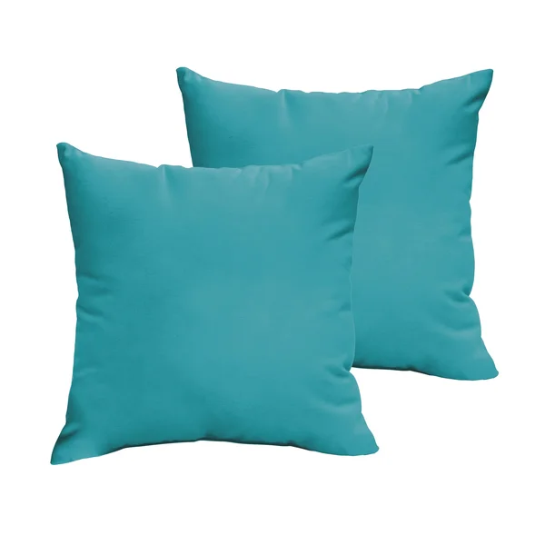 Sloane Aqua Blue 20 x 20-inch Indoor/ Outdoor Knife Edge Pillow Set