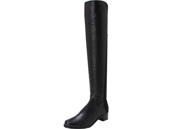 Stuart Weitzman Reserve Leather Over-The-Knee Boot, Women's, Size: 11, Black