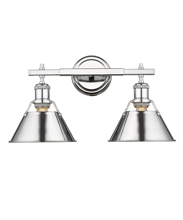 Golden Lighting 2 Light Bath Vanity Chrome