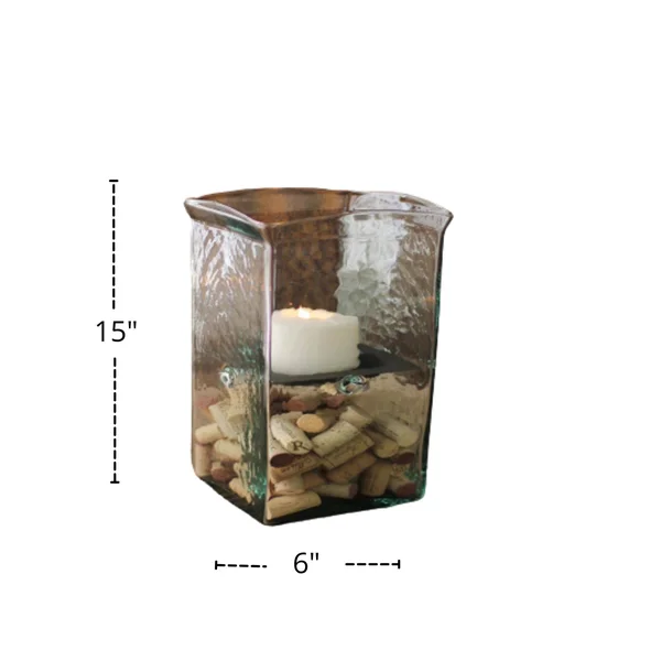 Kalalou Square Medium Candle Hurricane