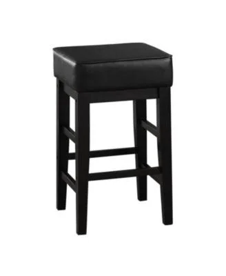 Lexicon Pittsville 24x22 Faux Leather Counter Stool in White (Set of 2)