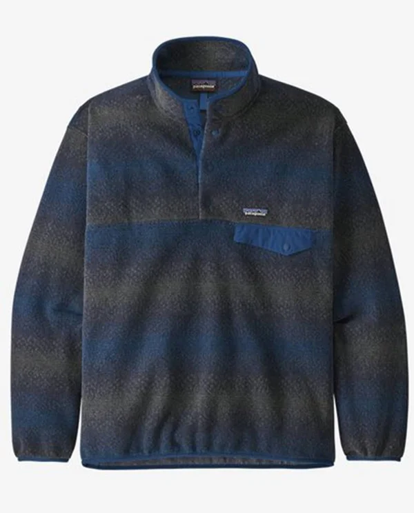 Patagonia Men's Synchilla Snap-T Pullover, Gem Stripe: New Navy, Xs