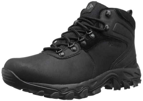 Columbia Men's Newton Ridge Plus II Waterproof Wide Hiking Boot - Black/Black, 9