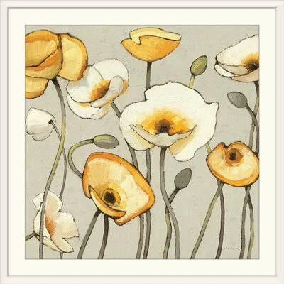 &Jaune Gris III& by Shirley Novak Painting Print Winston Porter Size: 28x22 H x 28x22 W x 1x22 D, Format: White Framed