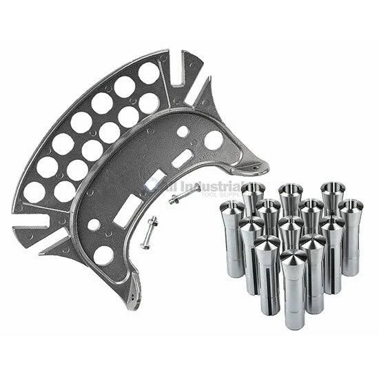 13 PC R8 Collet Set 1/8x22 to 7/8x22 for Bridgeport with R8 Collet Rack - 15 Slot