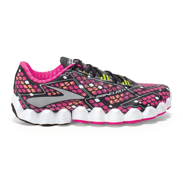 Brooks Neuro Running Shoe - Women's Pink Glo/Black/Nightlife - 8.5
