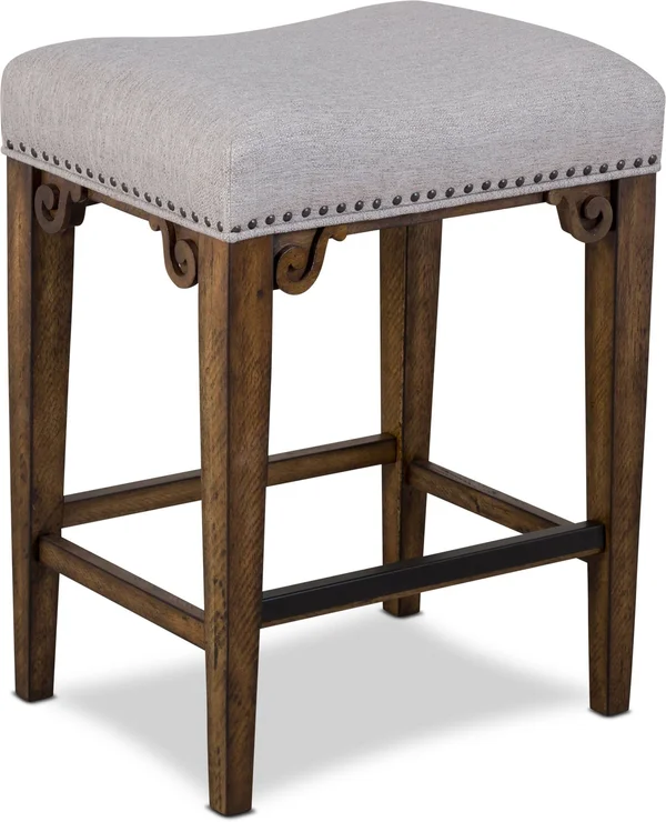 American Signature Charthouse Counter-Height Backless Stool - Nutmeg