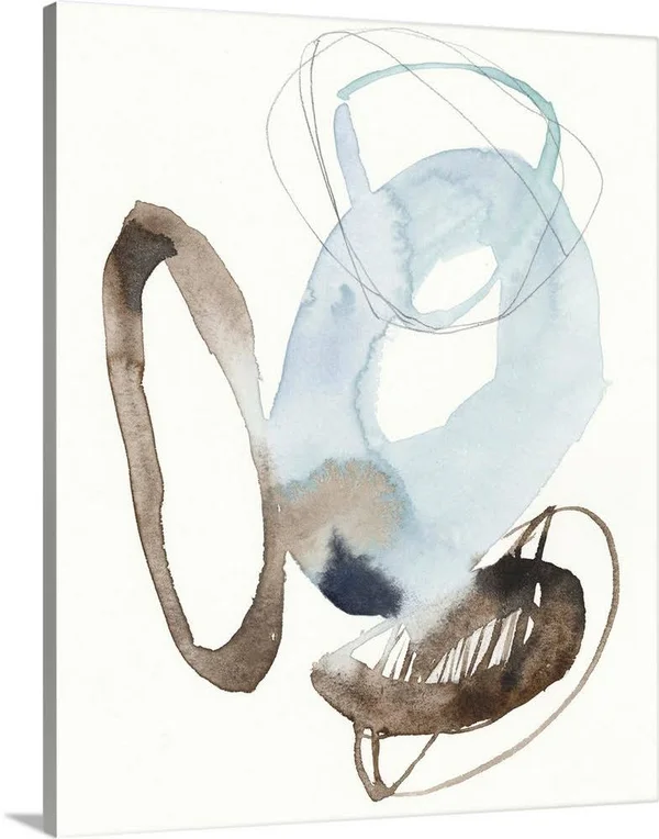 Blue & Umber Rounds I, Canvas Wall Art, 24x30, Great Big Canvas