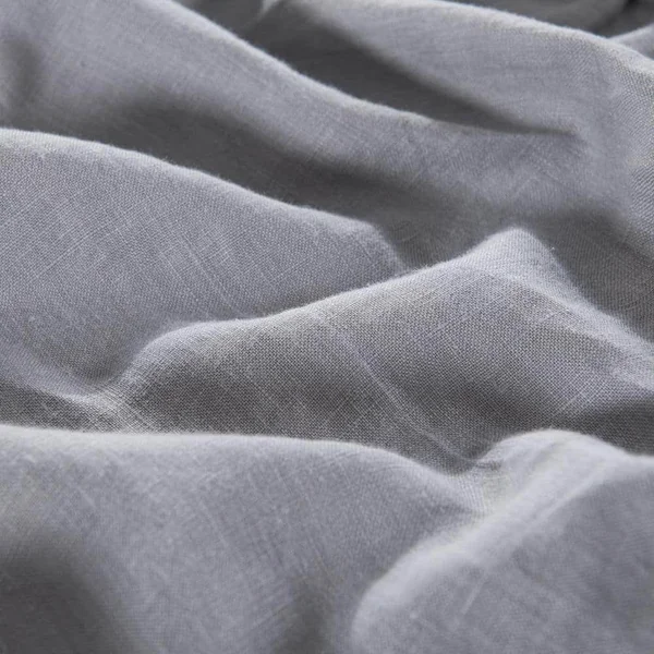 Linen Bed Skirt-Washed Dust Ruffle - Queen - Silver Grey